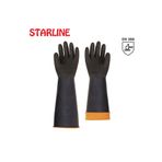 Starline H2-60 cm Tırtıklı Kaucuk Asit Eldiveni
