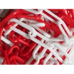 Starline Plastik Trafik Zinciri Kırmızı Beyaz Zincir Otopark Trafik Zinciri 6 mm 10 mt - Kırmızı - Beyaz