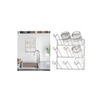 starnewstore Bosphorus Homi Bardak Düzenleyici Aski Ve Kurutmalik,bulasiklik Duvar Monte 19x12x24cm, Gümüş