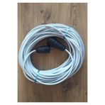 starnewstore Ttr 30 Metre 3x2.5 Kalın Kablo Çok Telli Beyaz Renk Izolasyonlu Topraklı Kauçuk Tekli Seyyar Uzatma,Beyaz