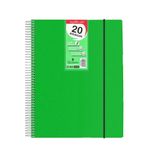 Starplast 182012ve, Esnek Spiral Klasör, Dosya Klasörleri, 20 Şeffaf Kılıflı Kitap Klasörleri, Pürüzsüz, A4 Klasör, Belgeleri Kaydetmek İçin Dayanıklı Plastik Kapaklar, Çizimler, Notalar vb. Yeşil