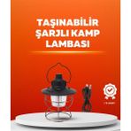 Starseven 4 Fonksiyonlu Dekoratif Kamp Lambası – Tungsten Ampul, USB Çıkışlı