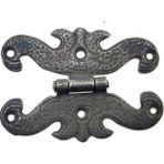 Starseven Antika Tarz Dekoratif Pirinç Menteşe - 63X45 Mm, Oksit
