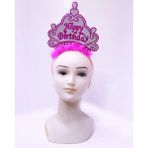 Starseven Happy Birthday Neon Pembe Renk Doğum Günü Tacı 24X15 cm