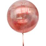 Starseven Kırmızı Simli Yuvarlak Şeffaf Balon 24 Inç - Seçenek