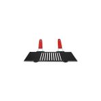 Starseven Lava Metal Döküm Mangal Izgarası, Çift Silikon Kulplu, 40 x 25 x 0.7 cm
