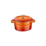 Starseven Lava Metal Döküm Mini Tencere, 10 Cm, 0.35 L Hacim, Turuncu