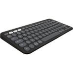 Starseven Logitech K380S, Pebble Keys 2, Siyah, 920-011859, Bluetooth, Türkçe, Q, Multimedya, Mini Klavye