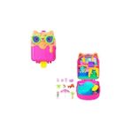 Starseven Polly Pocket Bebekler Oyun Seti, Kediciğin Tatili Taşınabilir Mini Oyun Seti, 1 Mikro Bebek, Yav