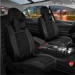 Startcar Chery Tiggo Uyumlu Deri Oto Koltuk Kılıfı Ön Arka Takım Giydirme Tip Siyah Sc