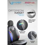 Startcar Fiat Doblo 2005-2009 2+1 Deri Detaylı Oto Koltuk Kılıfı Ön Arka Set Siyah Beyaz Siena Model Scr - Siyah - Beyaz