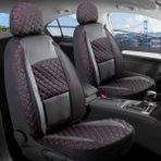 Startcar Nissan Primera Deri Detaylı Oto Koltuk Kılıfı Ön Arka Set Siyah Kırmızı Alpine Model Scr - Siyah - Kırmızı