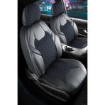 Startcar Nissan Primera Yarı Deri Oto Koltuk Kılıfı Ön Arka Set Siyah Mavi Lotus Seri Scr - Siyah - Mavi