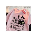 StartMore Y2k Vintage Tişört Tee Bir içe dönük kedi eğlenceli baskı japon tarzı