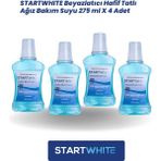 STARTWHITE Beyazlatıcı Hafif Tatlı Ağız Bakım Suyu 275 ml x 4 Doğal Koku ile Kötü Nefes Tedavisi - 4 Adet