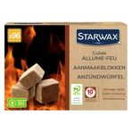 STARWAX - Izgara, fırın ve şömine için tutuşturucu küp - hızlı tutuşturma - temiz ve kokusuz - palmiye yağı içermez -%100 doğal kökenli içerik maddeleri - 96 küp - 1 küp = 1 ateş