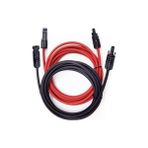 State 6 mm Güneş Paneli (Solar) Paralel Bağlantı Kablosu Çift Taraflı Mc4 Soketli 5 Metre (5 Metre Kırmızı + 5 Metre Siyah) - Renkli