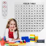 Statik Kağıt Yüzlük Tablo (Model -2) 60 cm x 60 cm Bstmy - Renkli - 1 Adet