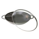 Staub 37 Cm Izgara Aparatlı Döküm Wok Tencere