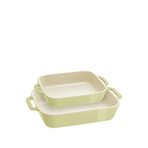 Staub Açık Seramik 2 Parça Fırın Kabı Seti - Yeşil