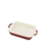 Staub Antik Bakır Seramik Dikdörtgen Fırın Kabı 25 Cm - Kırmızı