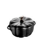 Staub Balkabağı Figürlü Cocotte Siyah Seramik Kase