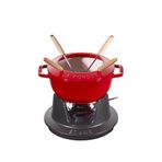 Staub Döküm 8 Parca Fondü Seti - Kırmızı