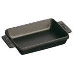Staub Döküm Mini Dikdörtgen Tabak 15 x 11 cm Siyah