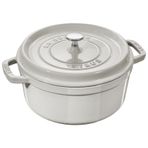 Staub Döküm Tencere Yuvarlak 28 cm Trüf Beyazı