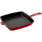 Staub Kırmızı 30x30 cm Döküm Izgara Tava