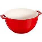 Staub Kulplu Seramik Servis Kasesi 25 cm Kiraz