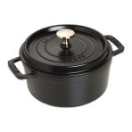 Staub La Cocotte 18 cm Siyah Döküm Tencere