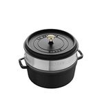 Staub La Cocotte Buharda Pişirme Aparatlı Döküm Tencere 26 Cm - Siyah