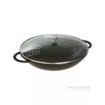 Staub La Cocotte Cam Kapaklı 37 Cm Wok Tava Açık Kutu