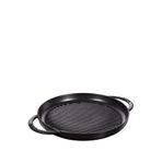 Staub La Cocotte Çift Kulplu Döküm Demir Izgara Tava 30 Cm - Siyah