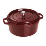 Staub La Cocotte Döküm Tencere Yuvarlak 28 cm Bordo