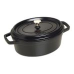 Staub La Cocotte Oval 3.2 lt Siyah Döküm Tencere