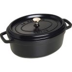 Staub La Cocotte Oval Döküm Tencere Siyah 29Cm
