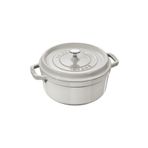 Staub La Cocotte Yuvarlak 20 cm Trüf Beyaz Döküm Tencere