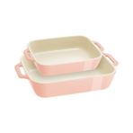 Staub Seramik Fırın Kabı Seti 2'li Pembe