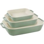 Staub Seramik Fırın Kabı Seti 3'lü Okaliptus - Yeşil - 34 cm