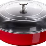 Staub Toz Kızarma Tavası dökümü demirden, dökümü demir, kiraz kırmızısı, 31.7 x 24 x 11.6 cm