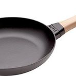 Staub Toz kızartma tavası dökümü demirden ile ahşap sap, dökümü demir, noir mat, 45 x 24.7 x 6.9 cm