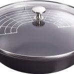 Staub Wok Fonte 30 cm Tekli Tava, dökümü demir, Siyah, 38.5 x 30 x 15 cm