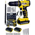 Stax STX1069 24 V Çift Akülü Şarjlı Vidalama Darbeli Çantalı Matkap Set+24 Parça Usta Seti