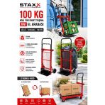 Staxx 100Kg Katlanır Koli Taşıma Arabası 2İn1 Platform El Arabası Katlanabilir Yük Taşıma Arabası