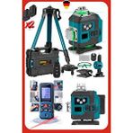 Staxx Otomatik Hizalamalı Kumandalı 16 Köşe Yeşil Çizgi Lazer Hizalama Makinesi + 50mt Lazer Tripot Set