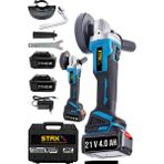 Staxx Power 21V 4 Ah Brushless Motor Turbo Şarjlı Metal Başlık Çift Akülü Spiral Taşlama Metal Kesme 125MM