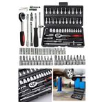 Staxx Power 46 Parça Mini Lokma Takımı Otomatik Cırcırlı 1/4" Wrench Set Yüksek Kalite Cr-V Kombinasyon Alet Set