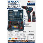 Staxx Power 84 Parça Çelik Mandrenli Brushless Şarjlı Matkap Seti 18V X2 Çift Akülü Vidalama ve Delme Makinesi